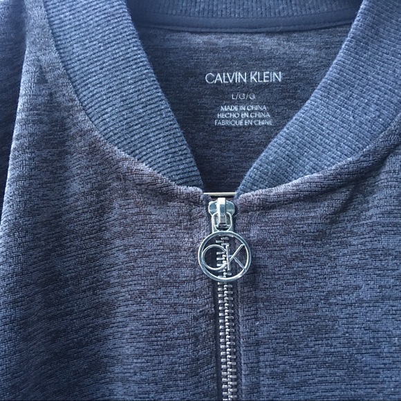 Calvin Klein Gray Track Jacket, Sleeve Detail - Picture 3 of 12